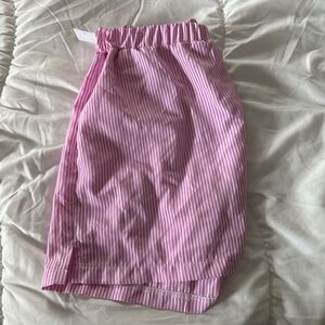 Pink Striped Skirt